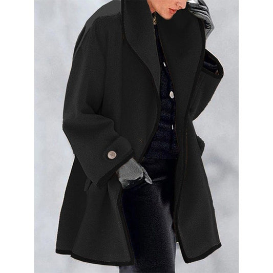 Contrast Trim Women’s Coat