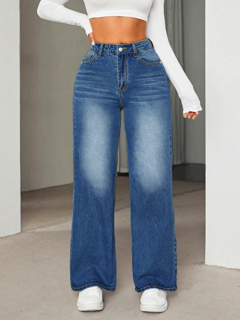 High-Waist Wide-Leg Jeans