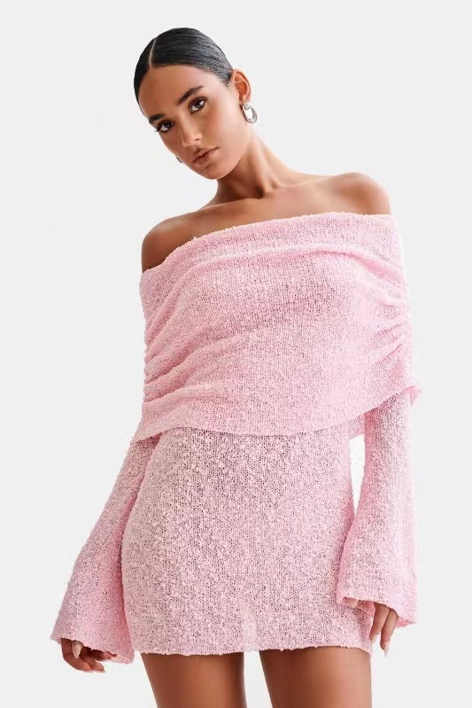 Cozy Chic Off-Shoulder Dress
