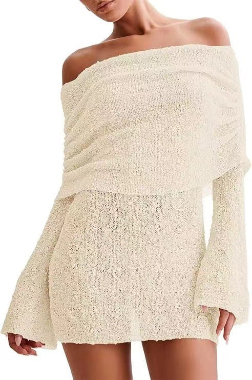Cozy Chic Off-Shoulder Dress